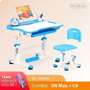 Bàn ghế học chống gù, chống cận iSmart D8-Max