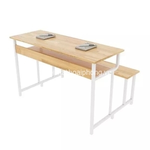 Bàn ghế học sinh gỗ cao su BSV-02-00CS