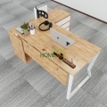 Bàn giám đốc 160x140 (mặt bàn 70) MConcept chân sắt lắp ráp HBMC023