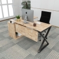 Bàn góc chữ L 140x150 XConcept chân sắt lắp ráp HBXC020