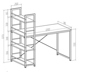 Bàn học sinh kết hợp giá sách BHLG02