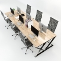 Bàn họp 80x180cm gỗ cao su hệ XConcept lắp ráp HBXC010