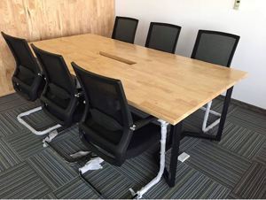 Bàn họp văn phòng chân sắt hình chữ U BH68001
