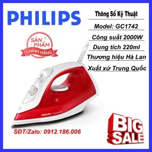 Bàn là hơi nước Philips GC1742/40 - 2000W