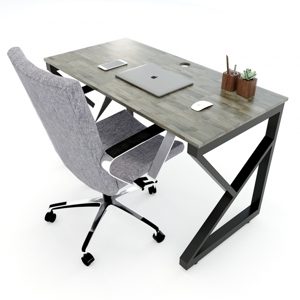 Bàn làm việc 120x70 KConcept chân sắt lắp ráp HBKC004