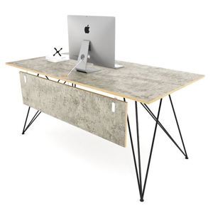 Bàn làm việc gỗ Plywood bê tông chân sắt sơn tĩnh điện BGD68062 - 140x80cm
