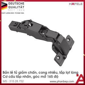 Bản lề 165 độ giảm chấn lọt lòng màu đen 315.28.752
