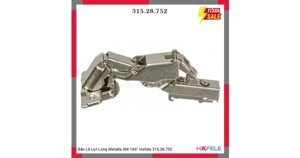 Bản lề 165 độ giảm chấn lọt lòng màu đen 315.28.752