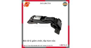 Bản lề 165 độ giảm chấn trùm nữa màu đen Hafele 315.28.751