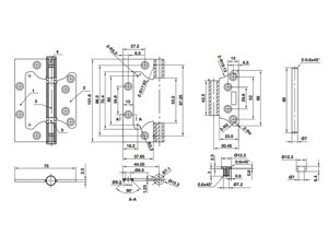 Bản lề âm dương Hafele 926.20.355