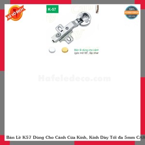 Bản lề cho cánh cửa kính Cariny Glasi K57