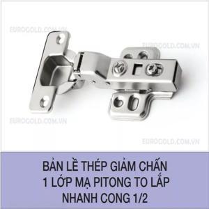 Bản lề giảm chấn Eurogold HD2 thép lắp thường cong ít