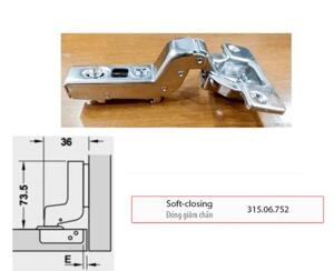 Bản lề giảm chấn Hafele 315.06.752