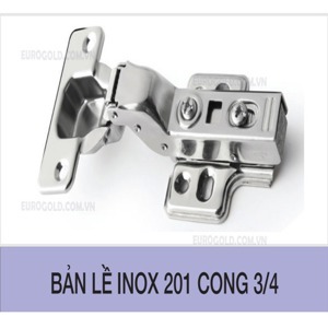 Bản lề inox 201 cong 3/4 Eurogold WS03