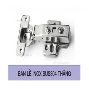 Bản lề inox 304 giảm chấn lắp thẳng Eurogold WP01