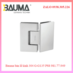 Bản lề kính-kính 135 độ Bauma Hafele 981.77.949