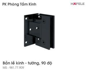 Bản lề kính - kính 90 độ đen mờ Hafele 981.77.909