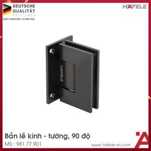 Bản lề kính tường 90 độ đen mờ Hafele 981.77.901