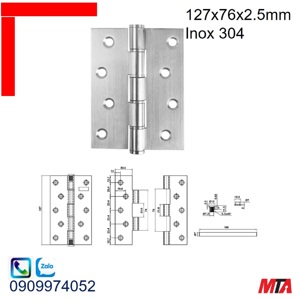 Bản lề lá 127x76x2.5mm Hafele 926.20.347