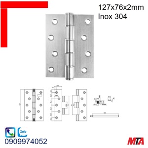 Bản lề lá 127x76x2mm Bauma Hafele 926.20.344