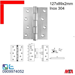 Bản lề lá 127x89x2mm Hafele 926.20.345