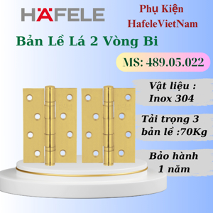 Bản lề lá Hafele 489.05.022 - 102x76x3 mm, 2 bi