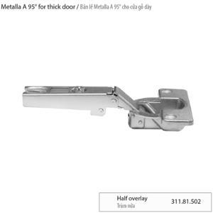 Bản lề Metalla A 95 độ  Hafele 311.81.502