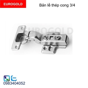 Bản lề thép giảm chấn lắp cong 3/4 Eurogold W03