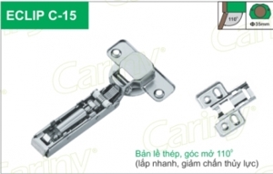 Bản lề thép góc mở 110 độ Cariny Eclip C15