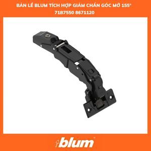 Bản lề tích hợp giảm chấn góc mở 155°dành cho tủ có ngăn kéo âm - Trùm âm Blum 71B7550