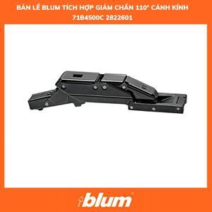 Bản lề tích hợp giảm chấn góc mở 110°CRISTALLO dành cho cửa kính Blum 71B4500C