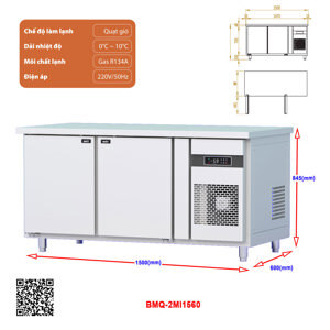 Bàn mát 2 cánh 260 lít BMQ-2MI1560