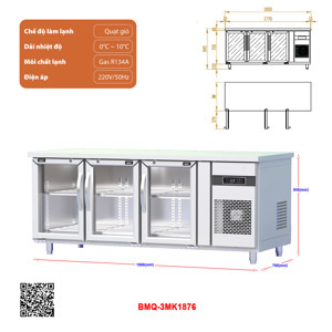 Bàn mát 3 cánh 340 lít BMQ-3MK1860