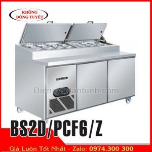 Bàn mát Pizza 1.8m 2 cánh inox Berjaya BS2D/PCF6/Z