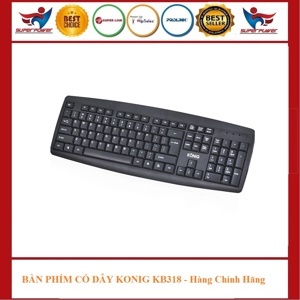 Bàn phím có dây màu đen Konig KB318