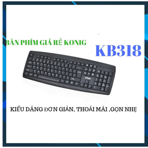 Bàn phím có dây màu đen Konig KB318