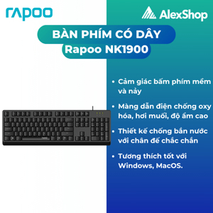 Bàn phím có dây Rapoo NK1900 USB