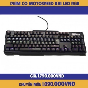 Bàn phím cơ Motospeed K81 Led RGB