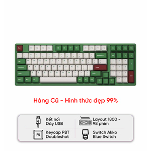 Bàn phím - Keyboard Akko 3098 DS Matcha Red Bean