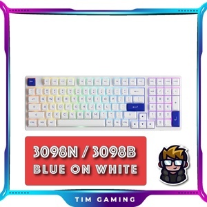 Bàn phím - Keyboard Akko 3098N Multi-modes Blue on White