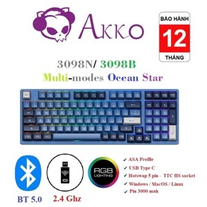 Bàn phím - Keyboard Akko 3098N Multi-modes Ocean Star