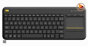 Bàn phím không dây Logitech K400 Plus - Màu đen/ trắng