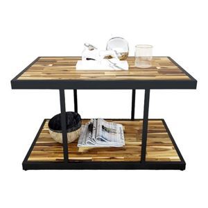 Bàn sofa 2 tầng gỗ tràm khung sắt TT68139