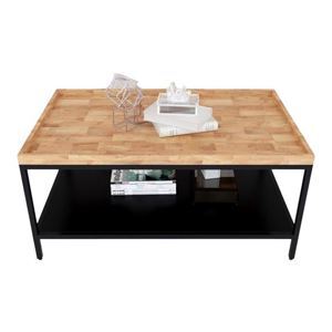 Bàn sofa 2 tầng khung sắt mặt gỗ TT68147