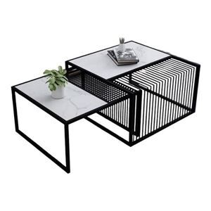 Bàn sofa mặt đá khung sắt sơn tĩnh điện TT68119