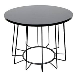Bàn sofa tròn mặt gỗ kết hợp khung sắt TT68090