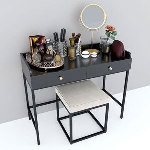 Bàn trang điểm 2 hộc kéo chân sắt BTD68048