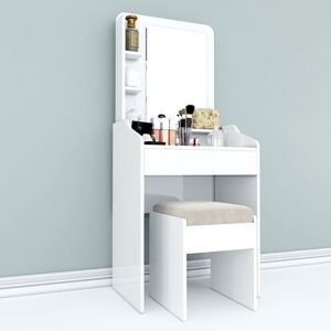 Bàn trang điểm mini gỗ cao su kèm gương BTD68047