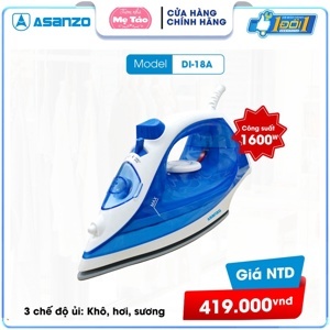 Bàn ủi hơi nước Asanzo DI-18A - 1600W