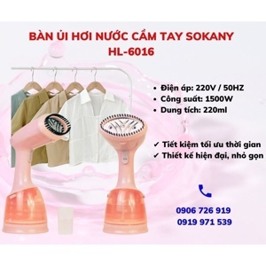 Bàn ủi hơi nước đứng cầm tay Sokany HL-6016